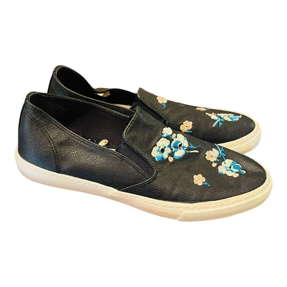 CATH KIDSTON Floral Blue Canvas Boat women's Shoes Sneakers Chintz size 41 (10.5